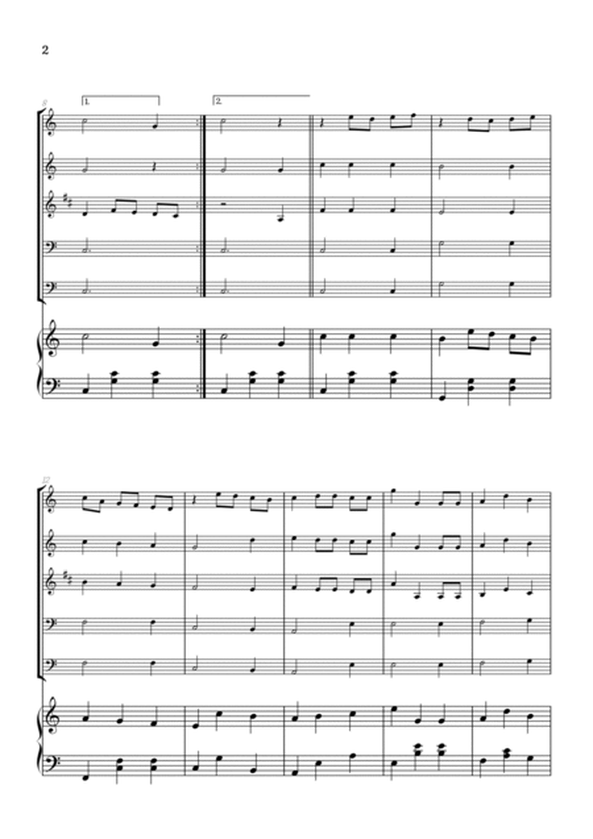 We Wish You a Merry Christmas for Woodwind Quintet & Piano • easy Christmas sheet music image number null