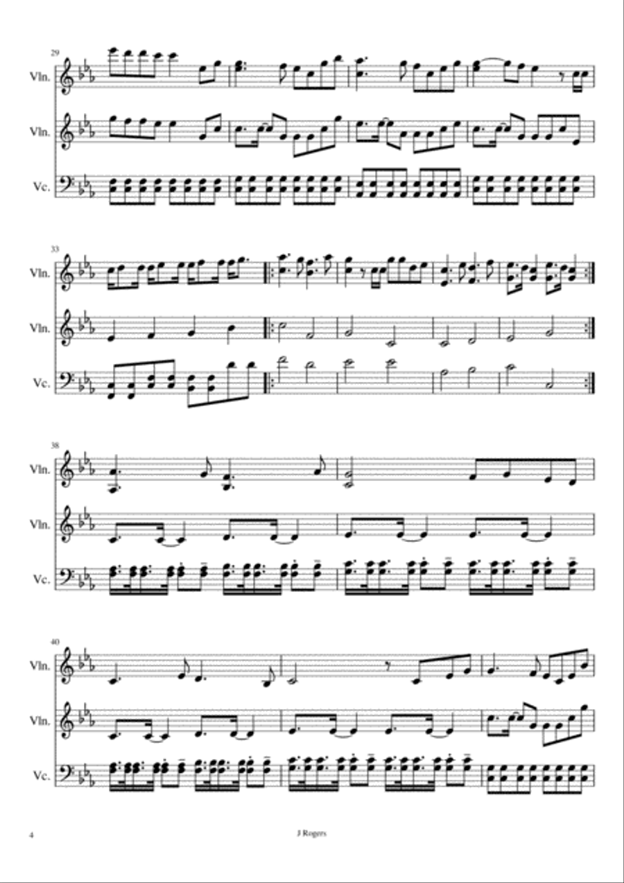 Hymn For The Weekend Hymn For The Weekend String Trio scores gallery preview page 4
