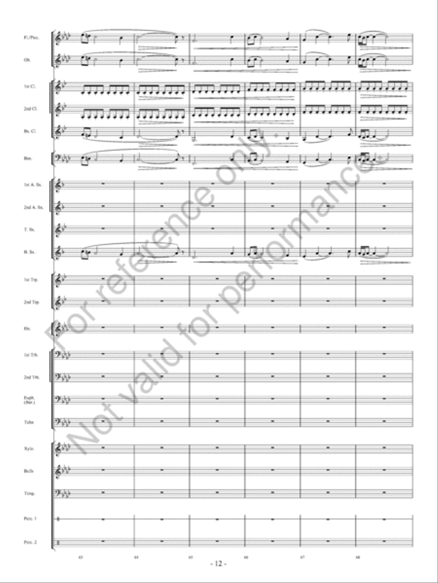On The Banks… Concert Band scores gallery preview page 13