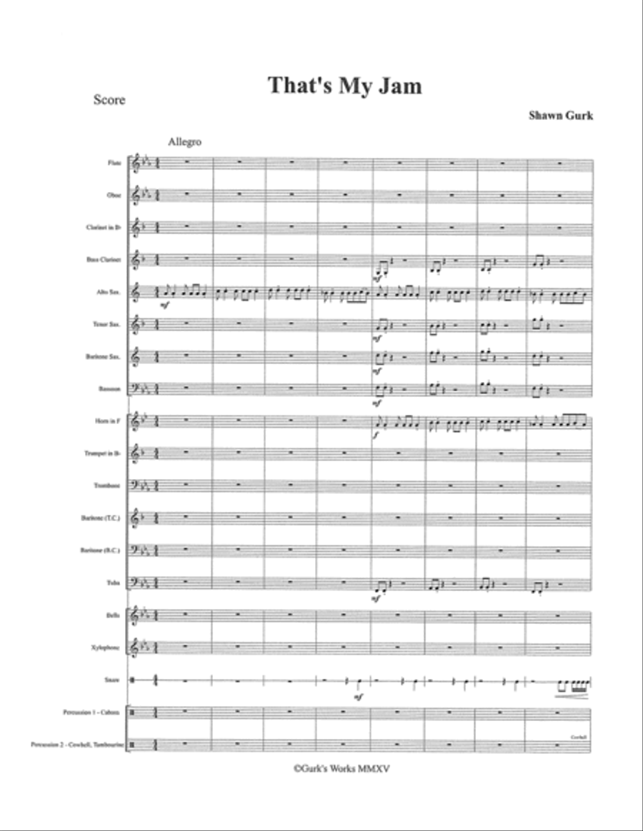 That's My Jam That's My Jam Concert Band scores gallery preview page 1