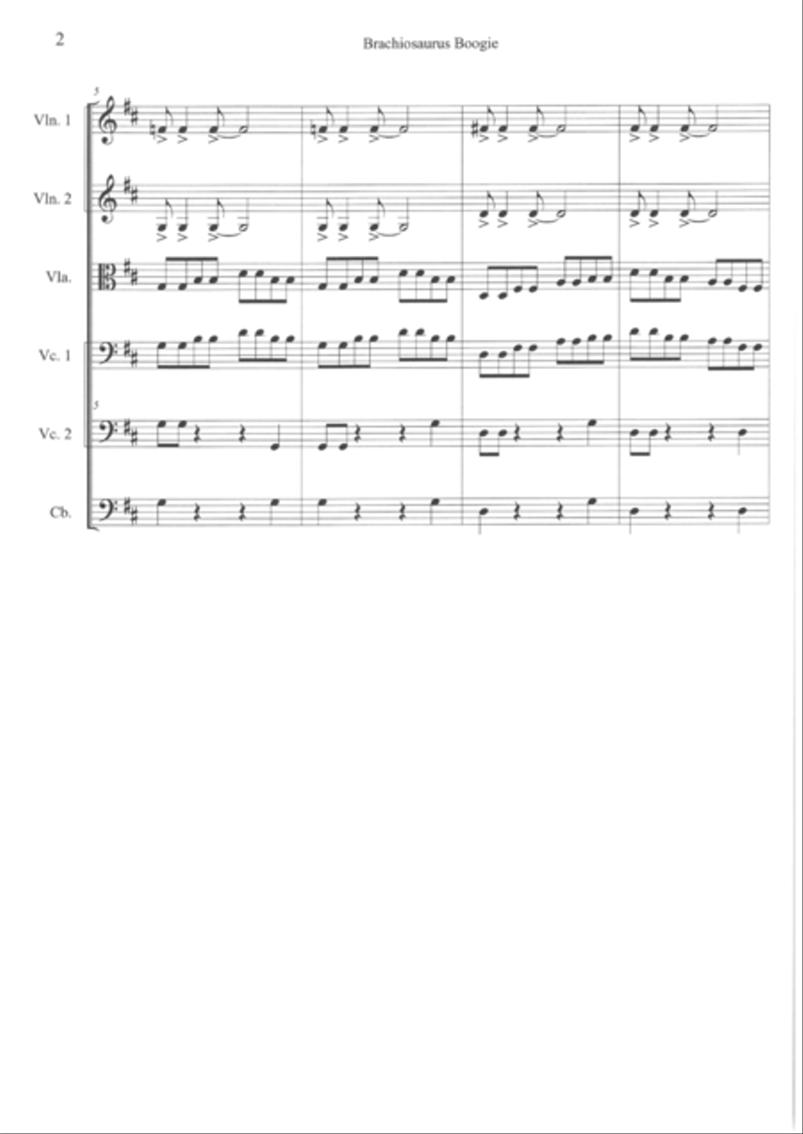 Dino Dances for junior string orchestra String Orchestra scores gallery preview page 3