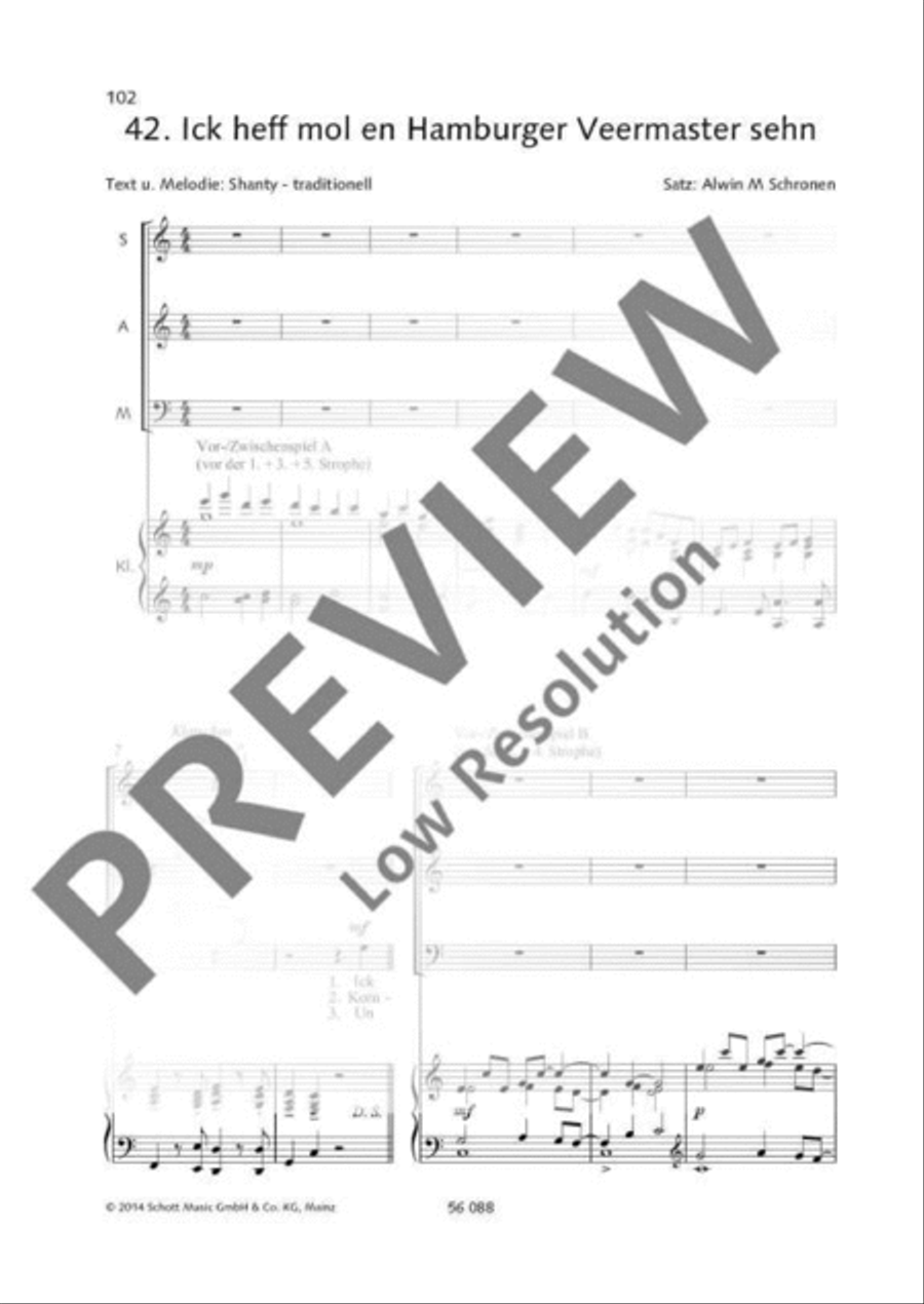 Ick heff mol en Hamburger Veermaster sehn 3-Part scores gallery preview page 2