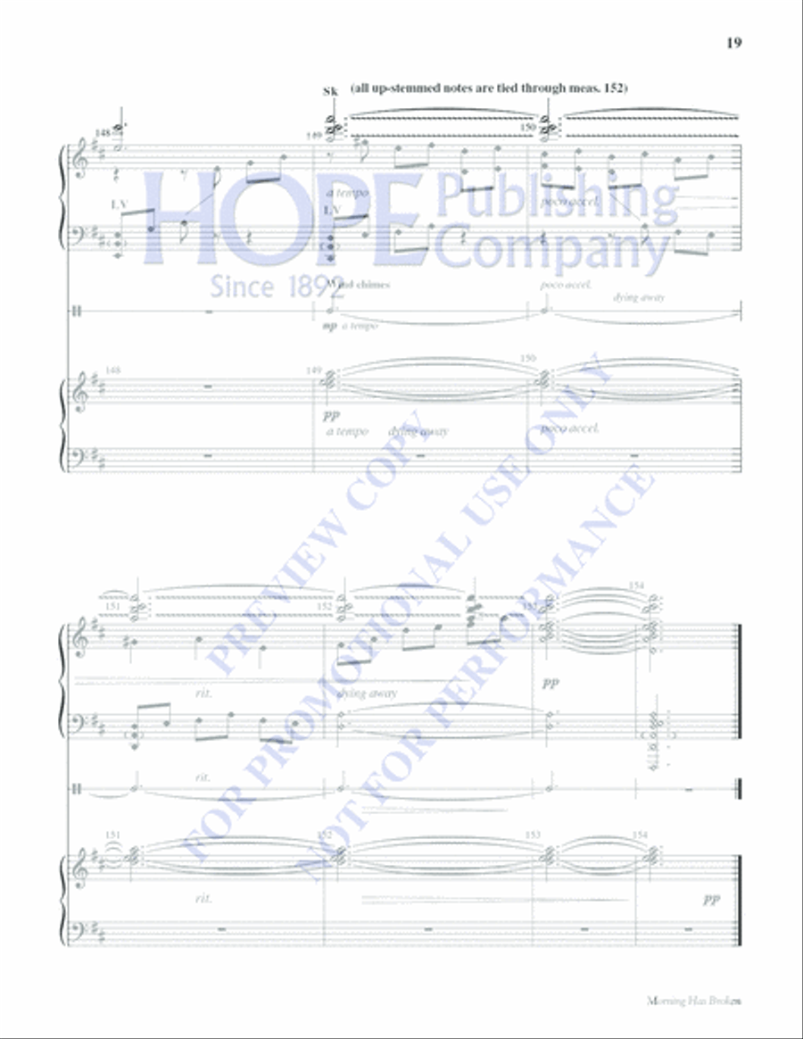 Morning Has Broken Morning Has Broken Handbell Choir scores gallery preview page 19