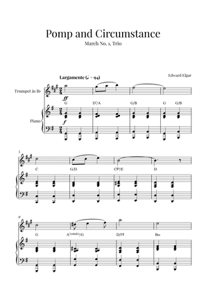 Edward Elgar - Pomp and Circumstance (for Trumpet and Piano) - with chords