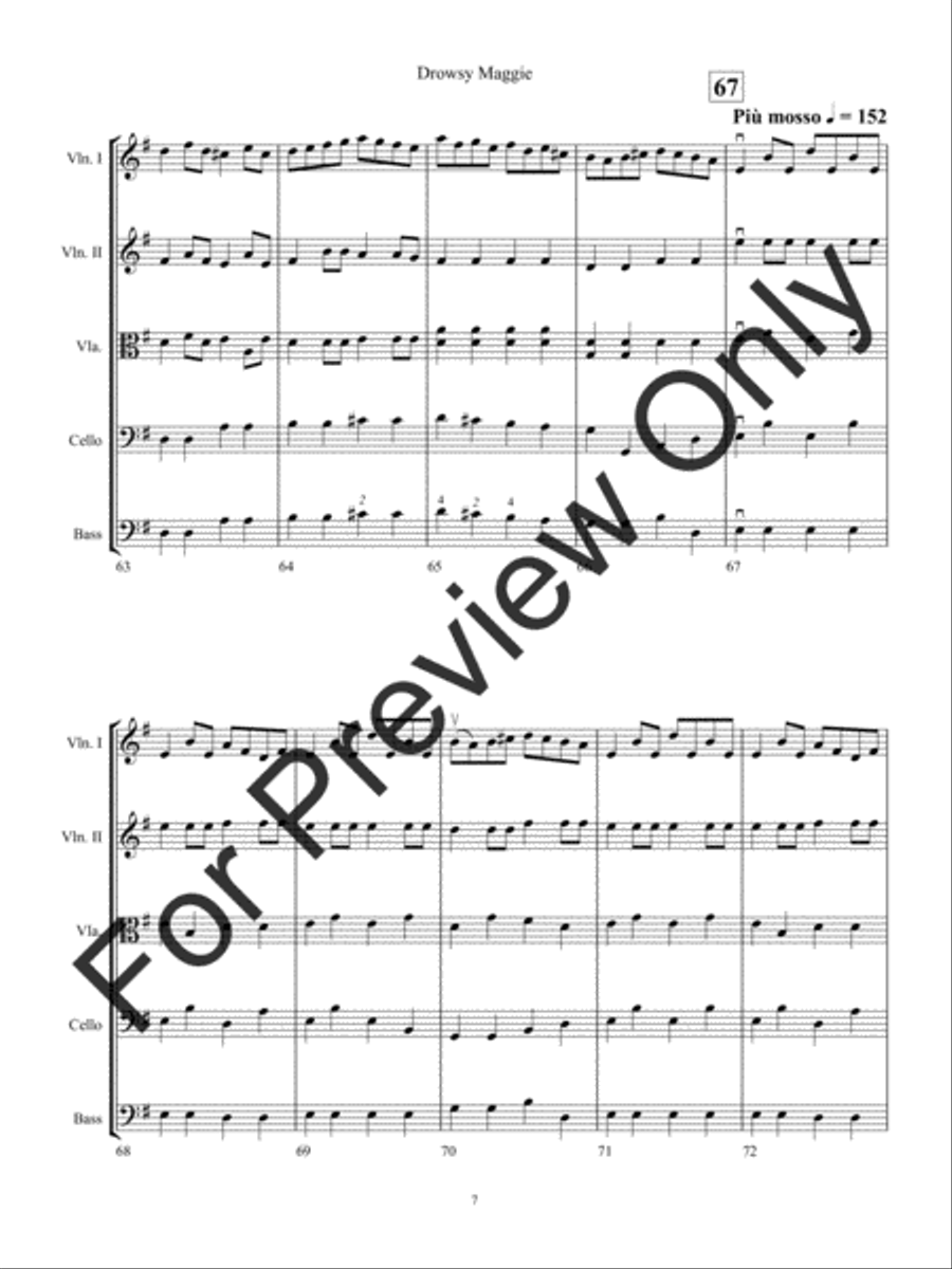 Drowsy Maggie String Orchestra scores gallery preview page 10