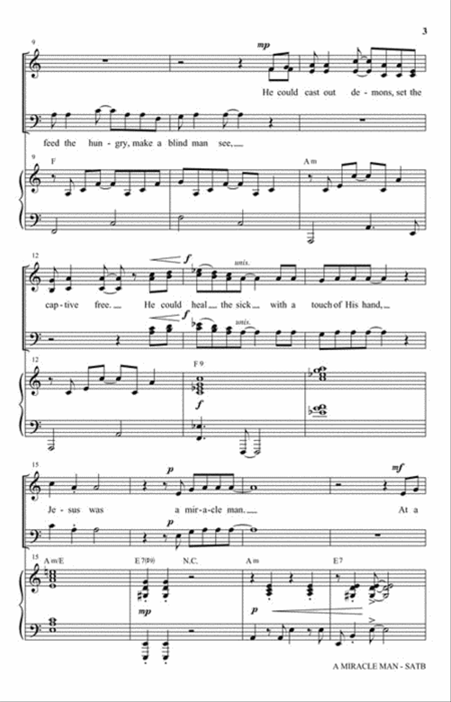 A Miracle Man A Miracle Man 4-Part scores gallery preview page 3