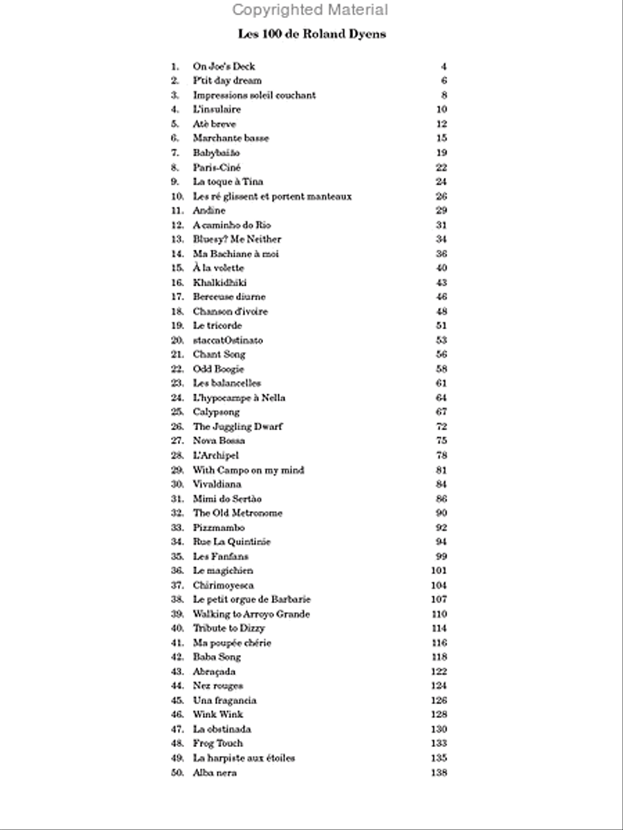 Les 100 de Roland Dyens - L’intégrale, vol. 1 Classical Guitar scores gallery preview page 2