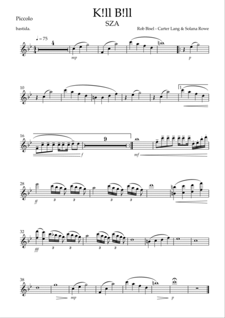 Kill Bill Concert Band scores gallery preview page 6