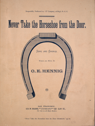 Never Take the Horseshoe from the Door. Song and Chorus