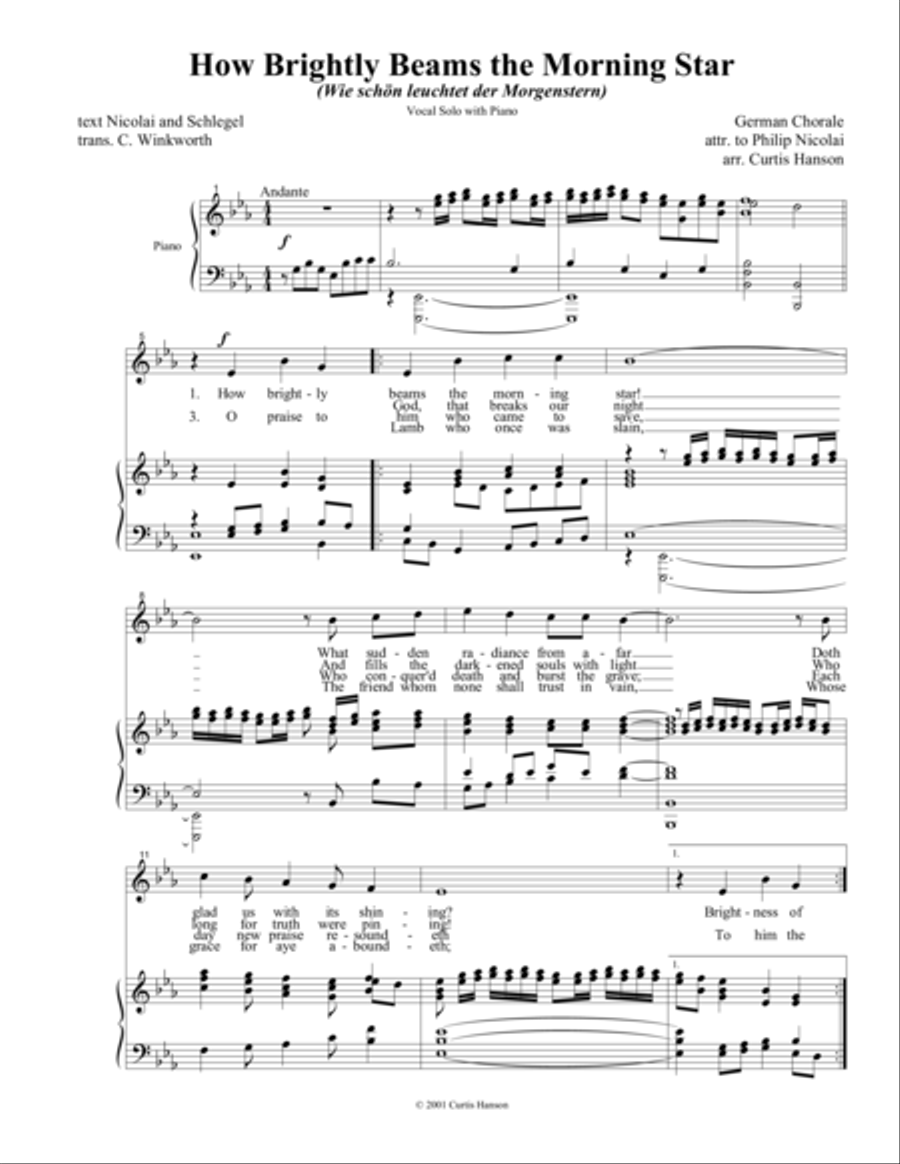 How Brightly Beams the Morning Star Voice Solo scores gallery preview page 1