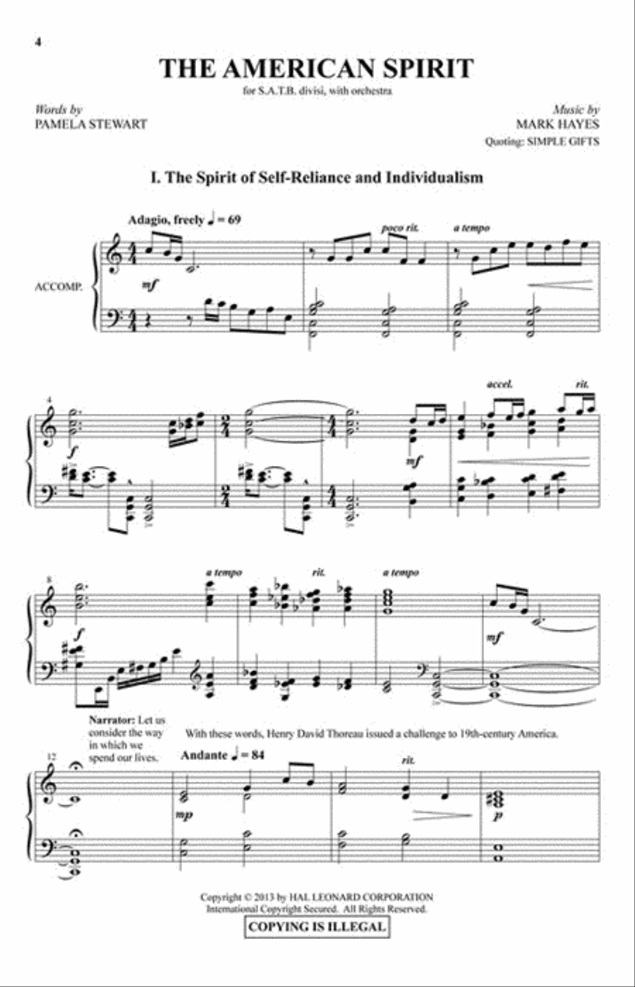 The American Spirit The American Spirit 4-Part scores gallery preview page 2