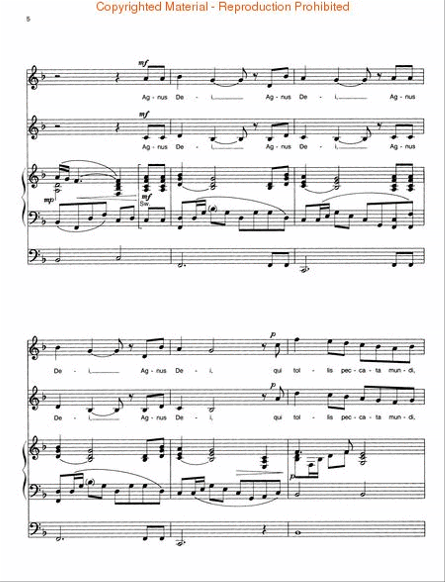 Pie Jesu (from Requiem) Organ Accompaniment scores gallery preview page 3