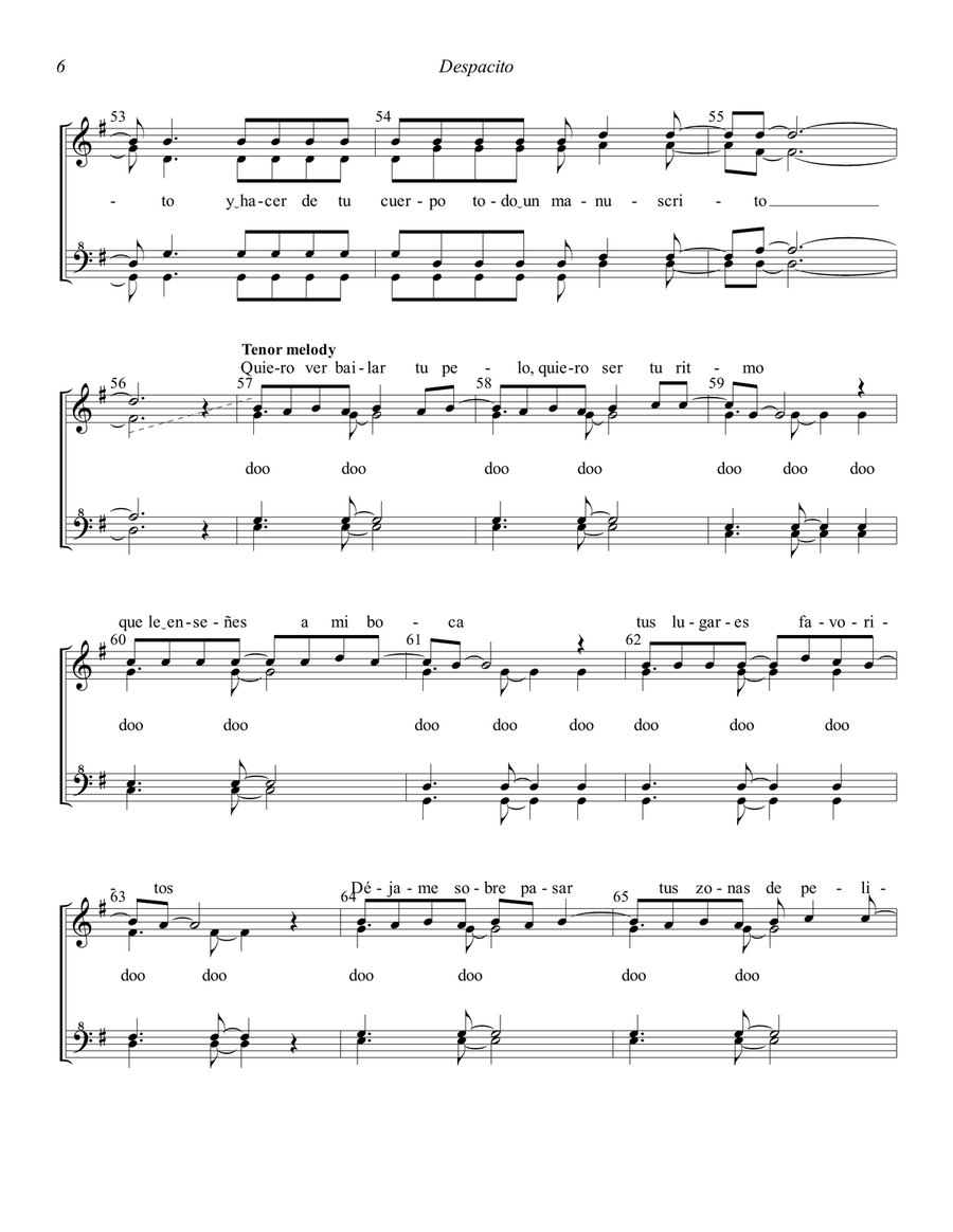 Despacito SSAA scores gallery preview page 6