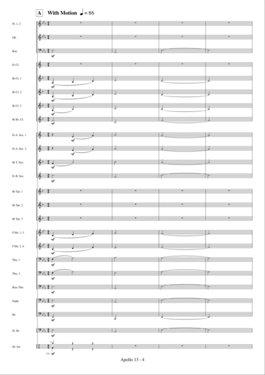 End Credits - Apollo 13 Concert Band scores gallery preview page 6