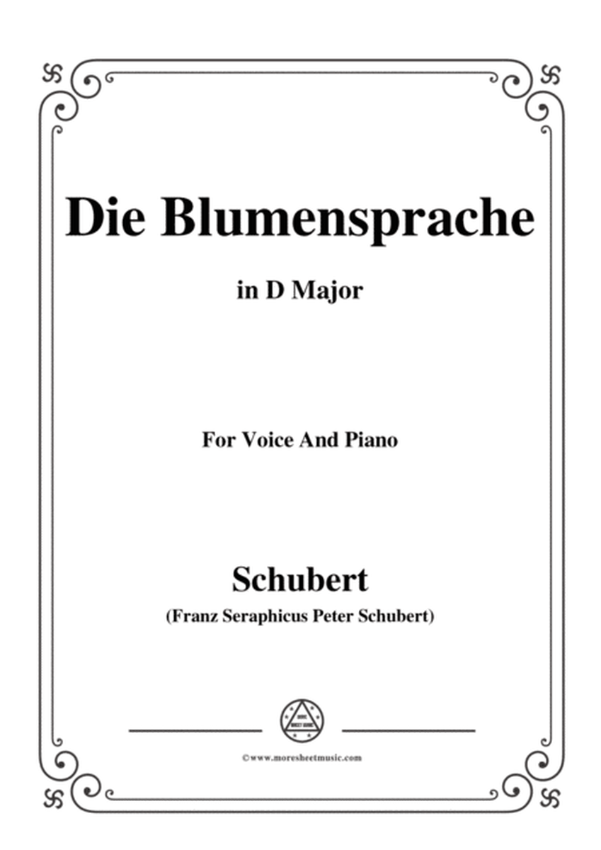 Schubert-Die Blumensprache,in D Major,Op.173 No.5,for Voice and Piano image number null
