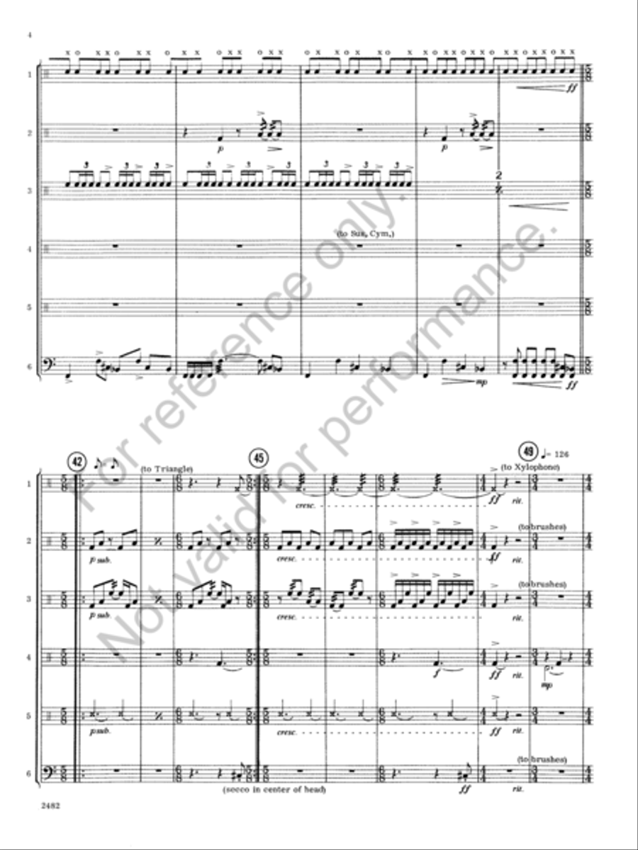Fixations Percussion Ensemble scores gallery preview page 5
