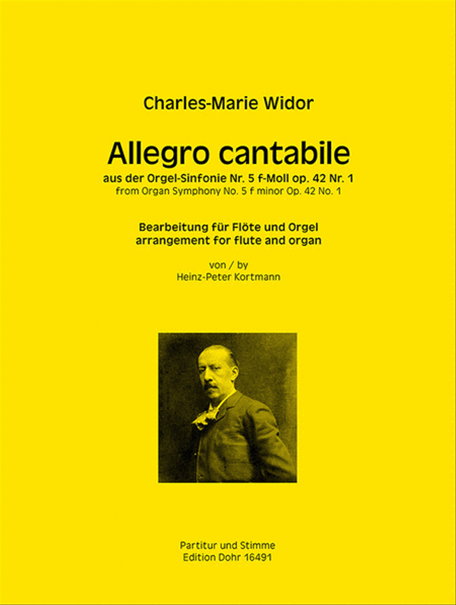 Allegro cantabile f-Moll (für Flöte und Orgel) (aus der Orgel-Sinfonie Nr. 5 op. 42 Nr. 1) Flute scores gallery preview page 1