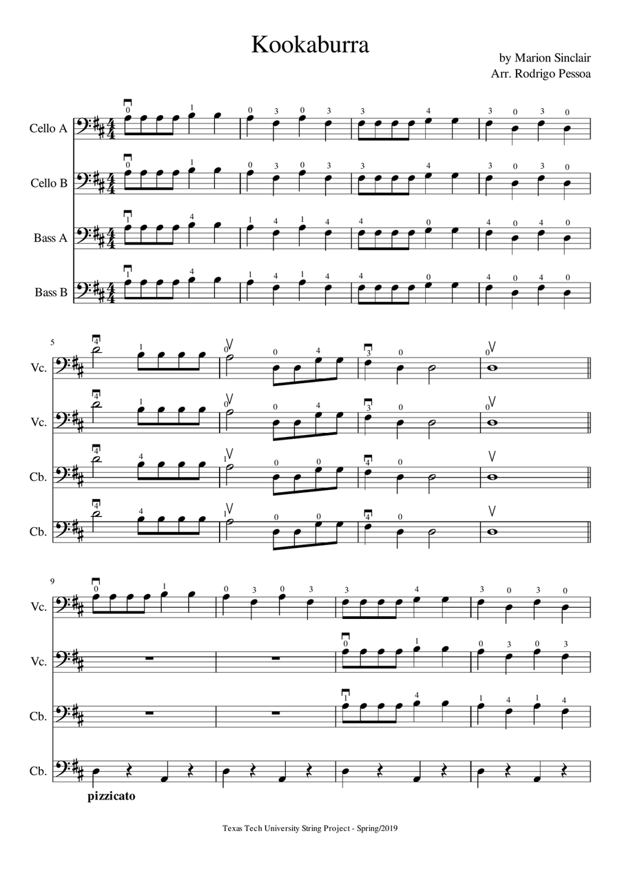 Kookaburra String Duet scores gallery preview page 1