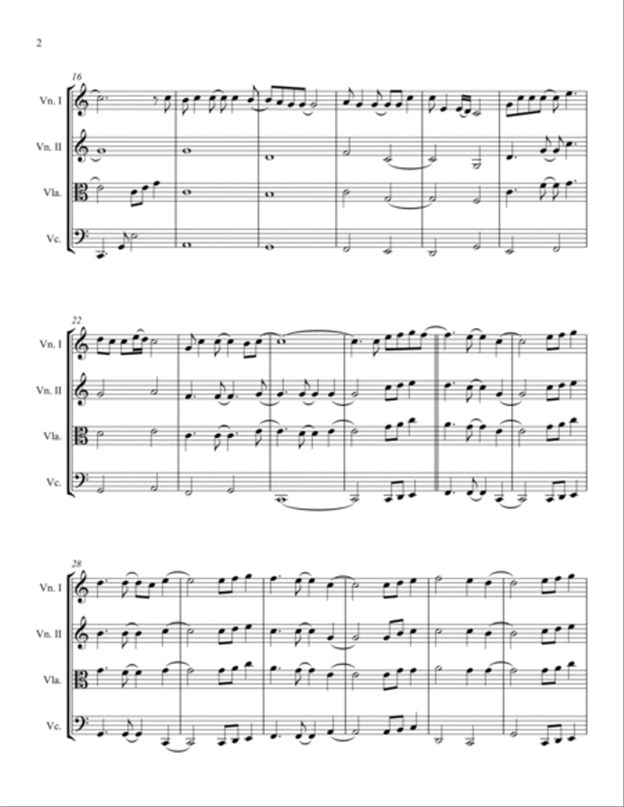 Bless The Broken Road String Quartet scores gallery preview page 2