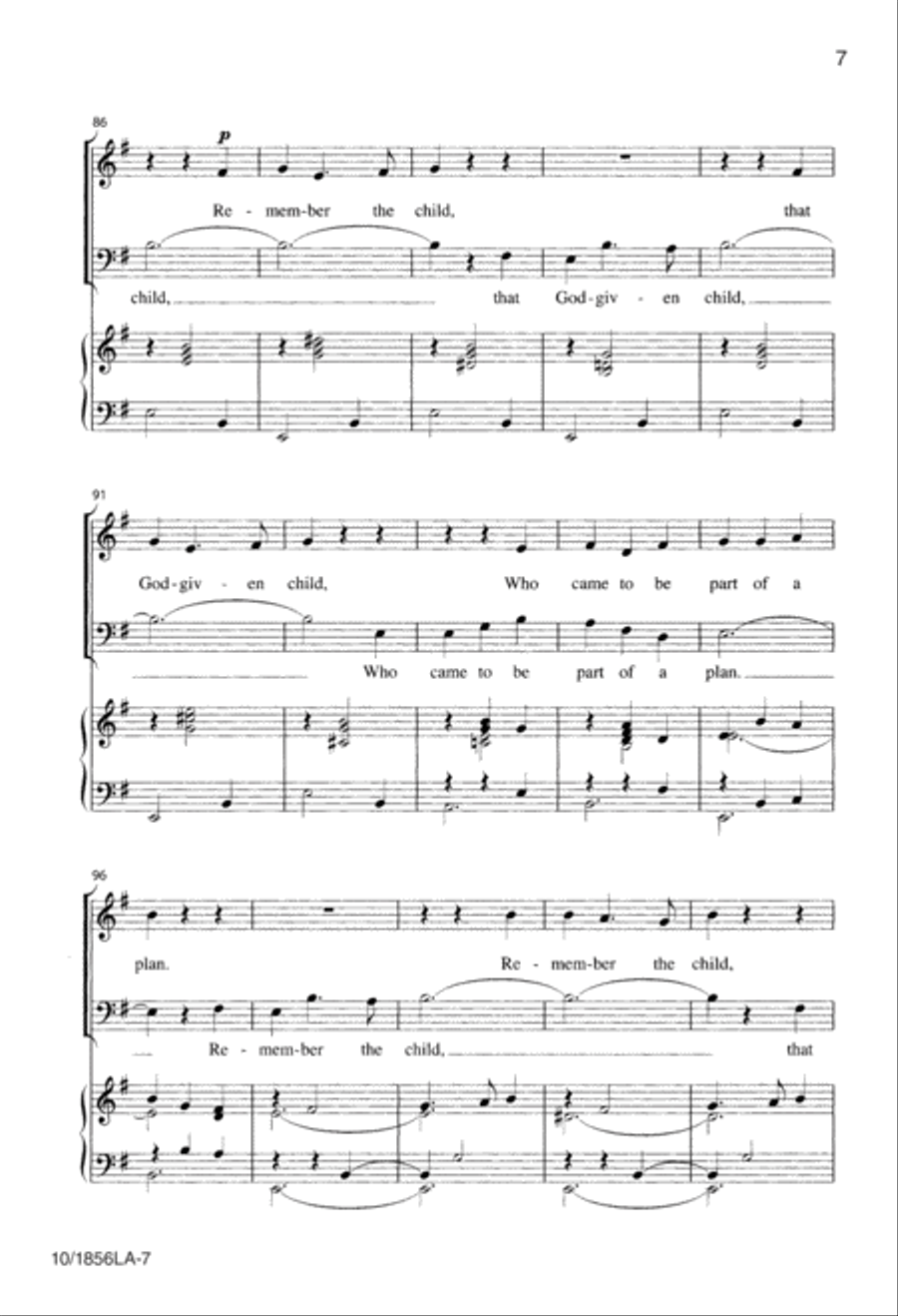 Remember the Child 4-Part scores gallery preview page 7