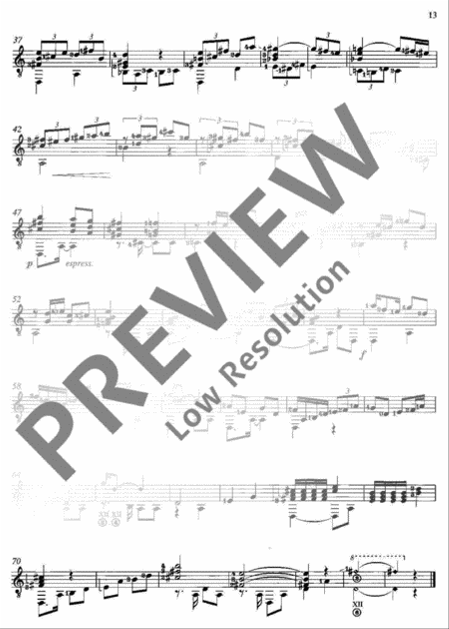 Cuatro Piezas Classical Guitar scores gallery preview page 14