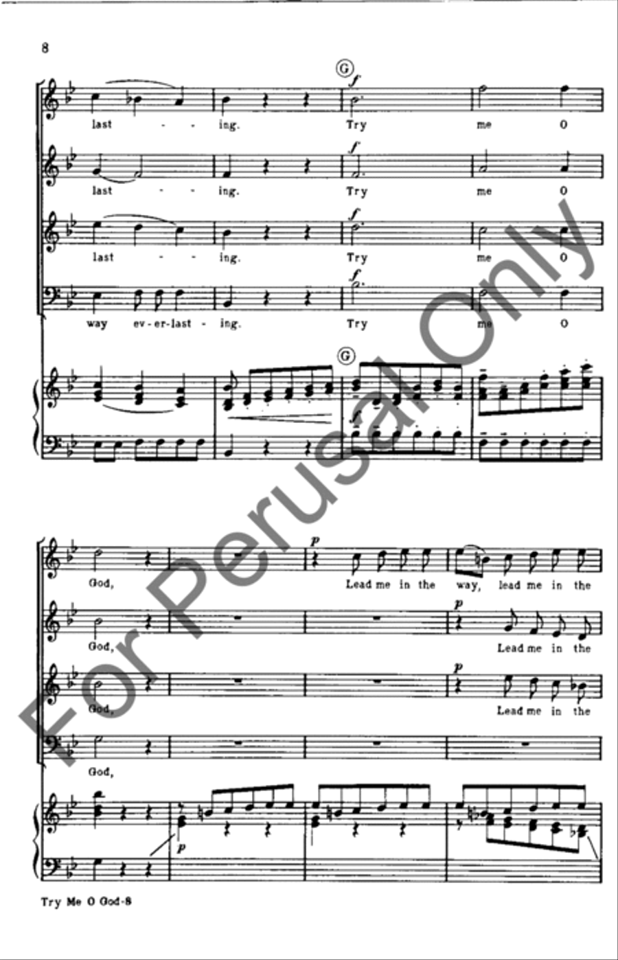 Try Me O God Try Me O God 4-Part scores gallery preview page 8