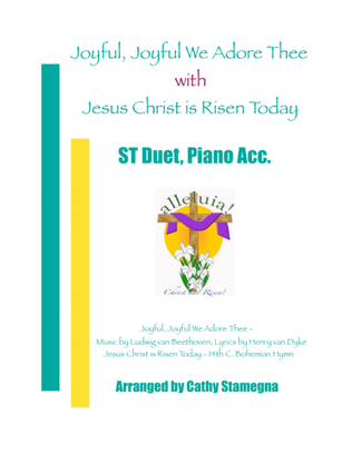 Book cover for Joyful, Joyful We Adore Thee (with "Jesus Christ is Risen Today") (ST Duet, Piano)