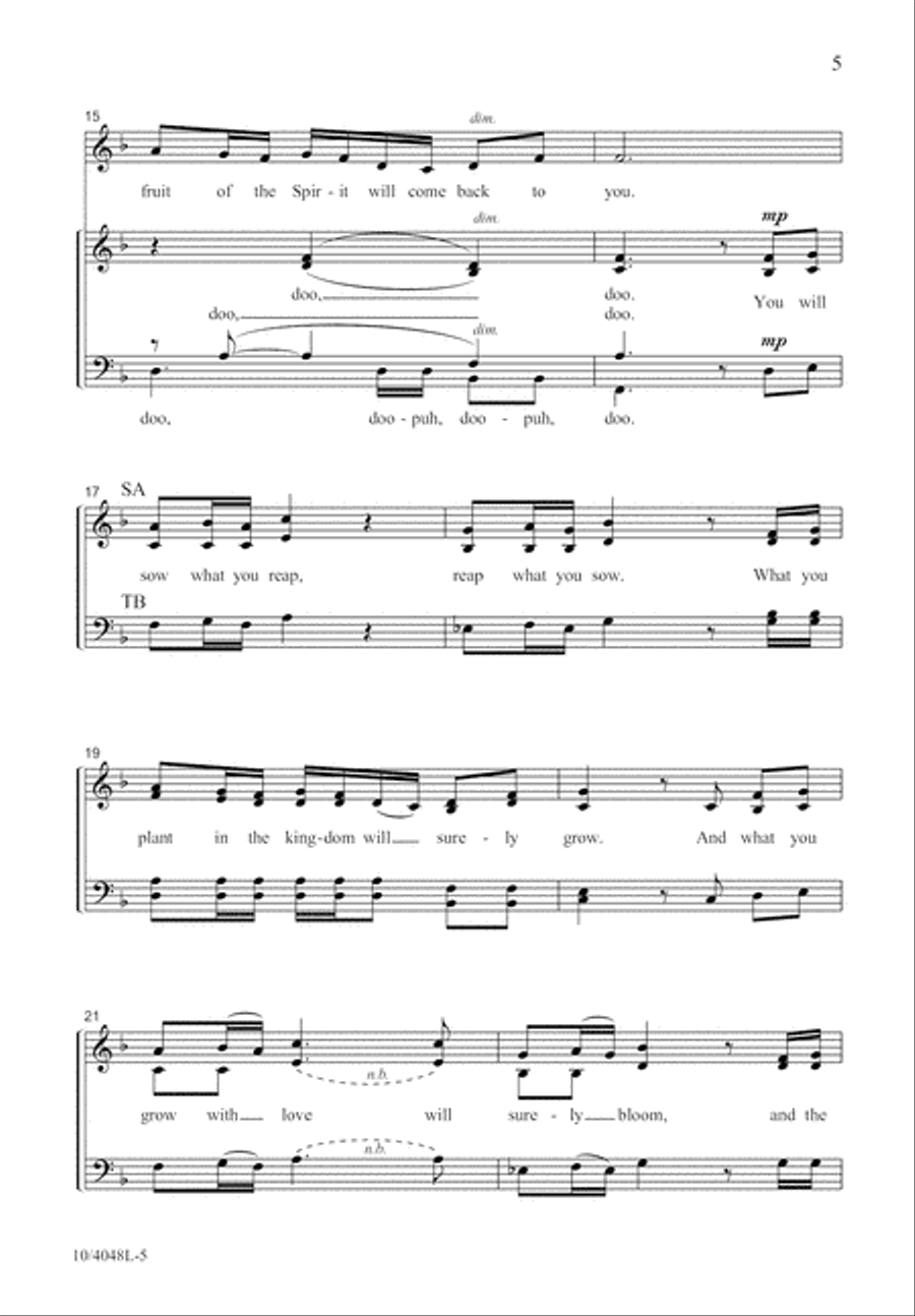 Reap What You Sow 4-Part scores gallery preview page 6