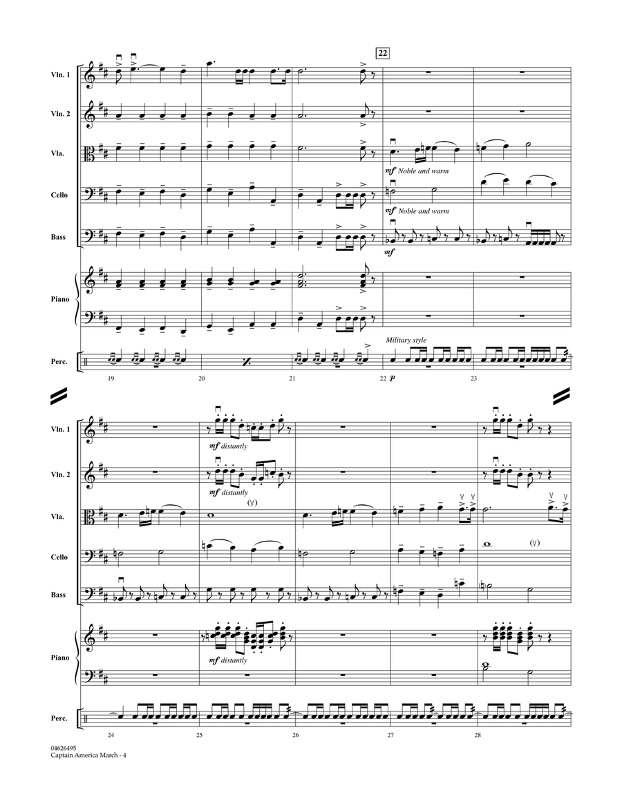 Captain America March - Full Score Orchestra scores gallery preview page 4