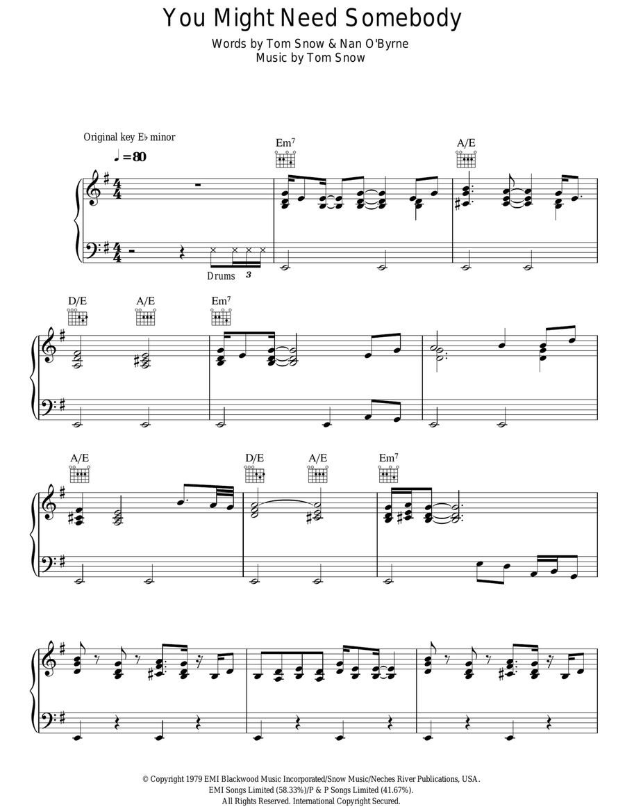 You Might Need Somebody Acoustic Guitar scores gallery preview page 1