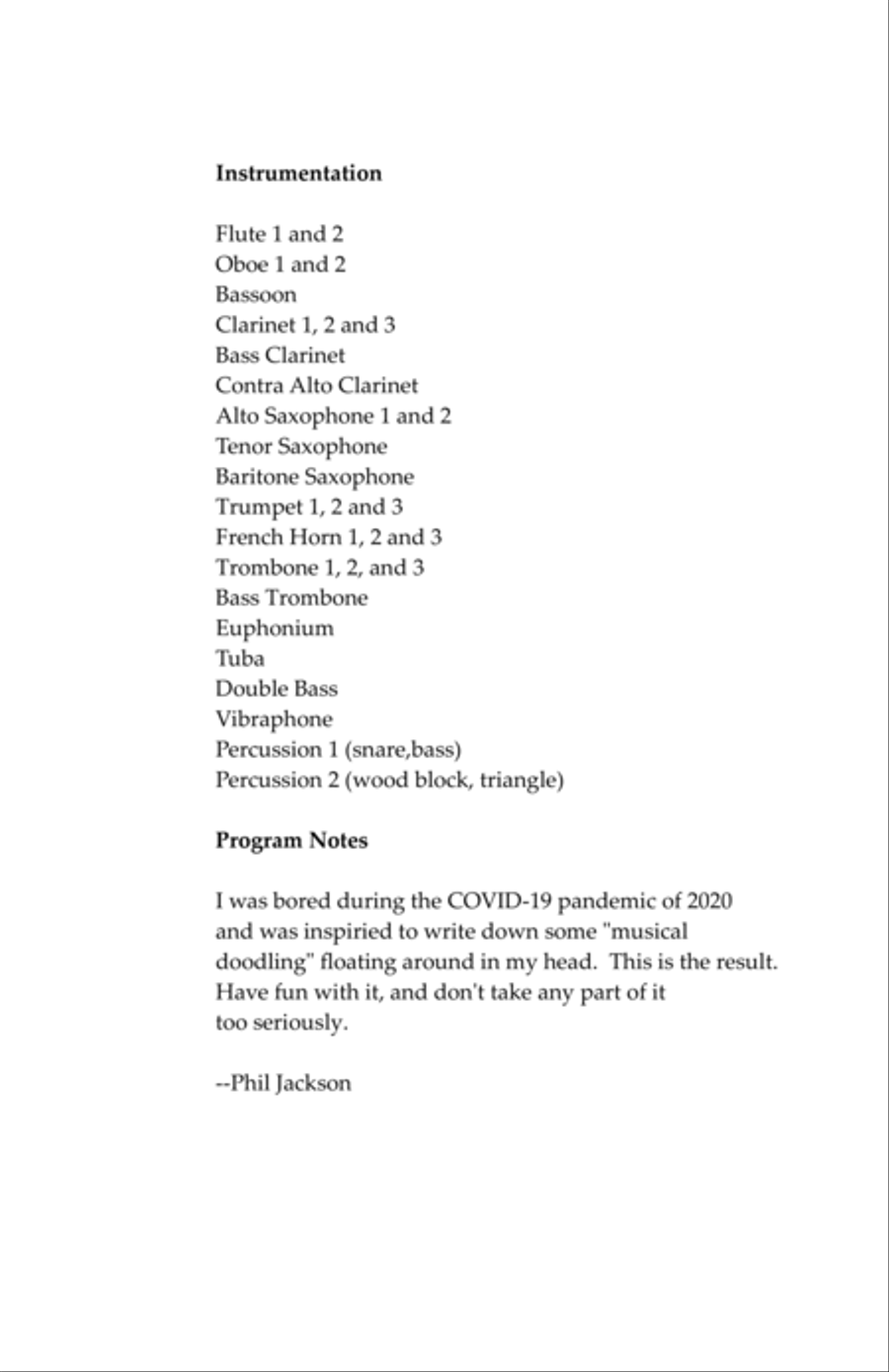 The Rona Blues Concert Band scores gallery preview page 2
