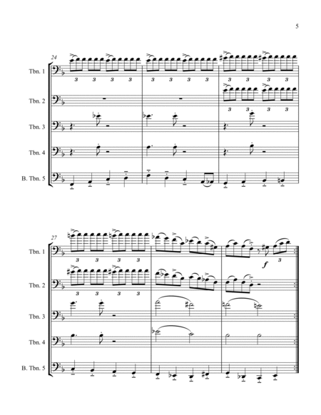 C Jam Blues for Trombone / Low Brass Quintet image number null