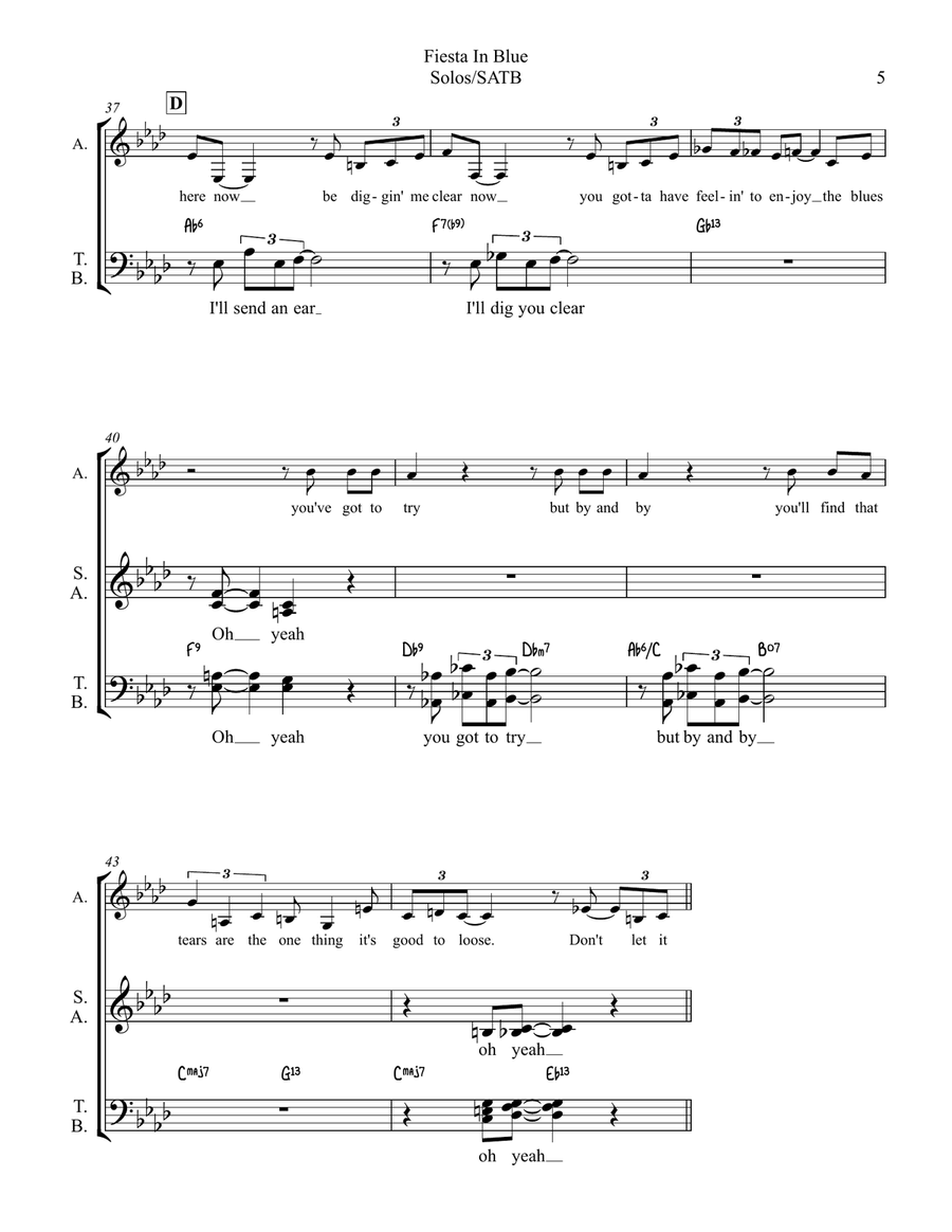 Fiesta In Blue 4-Part scores gallery preview page 5