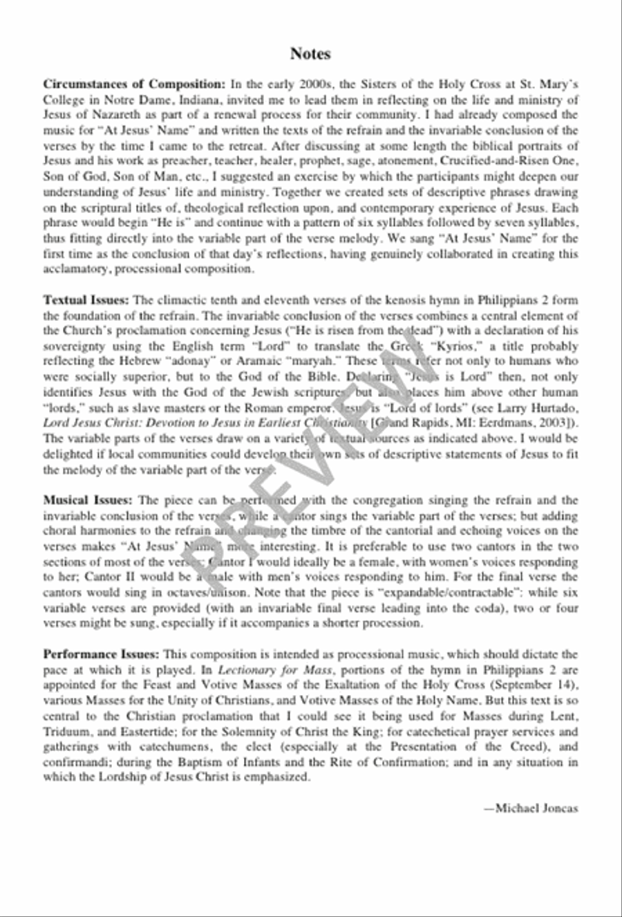 At Jesus' Name 4-Part scores gallery preview page 2