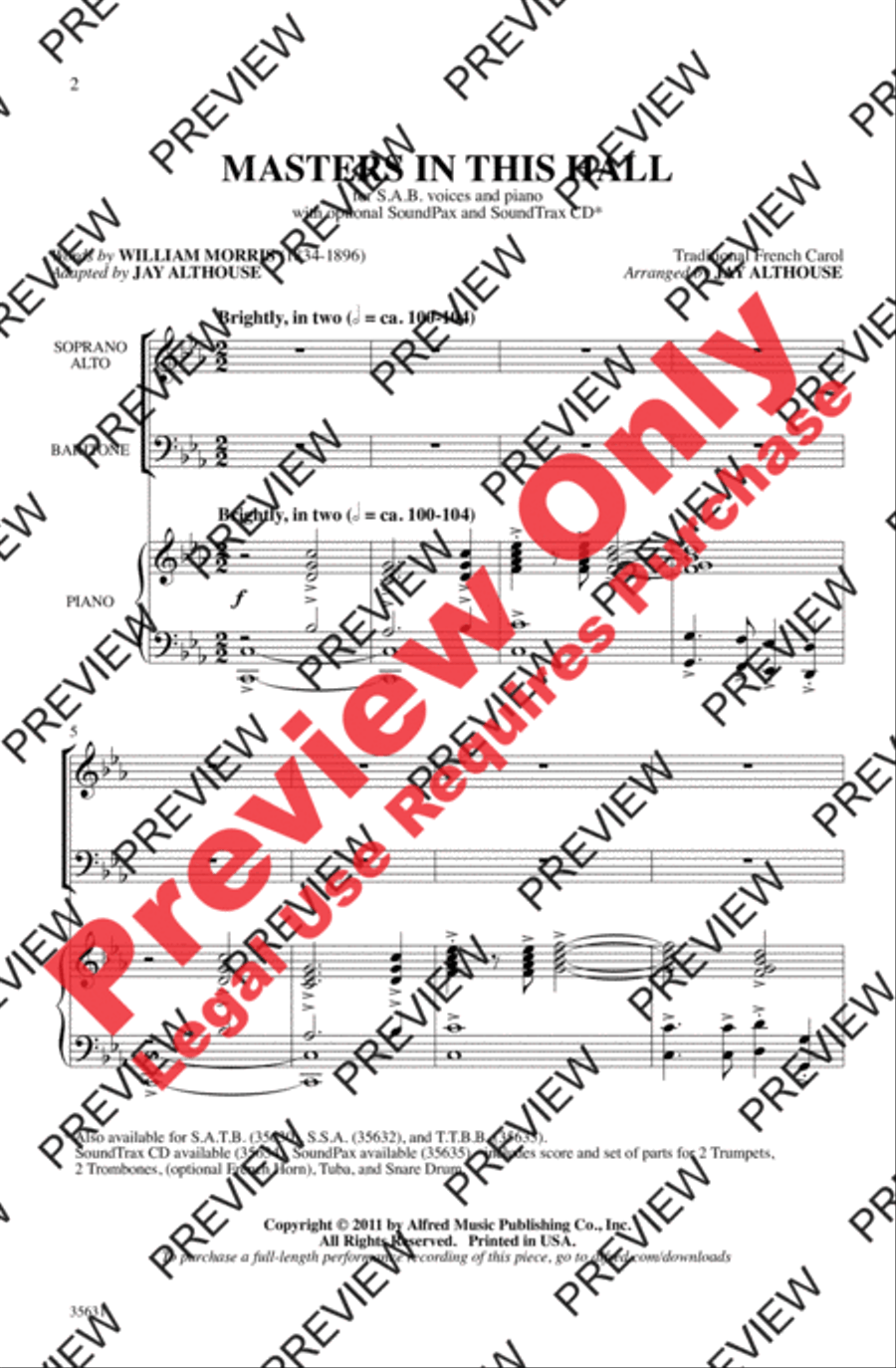Masters in This Hall 3-Part scores gallery preview page 2