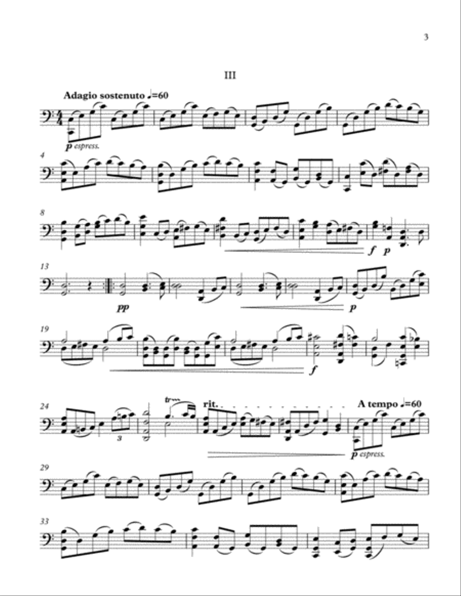 Sonata No. 1 for Solo Cello Cello Solo scores gallery preview page 3