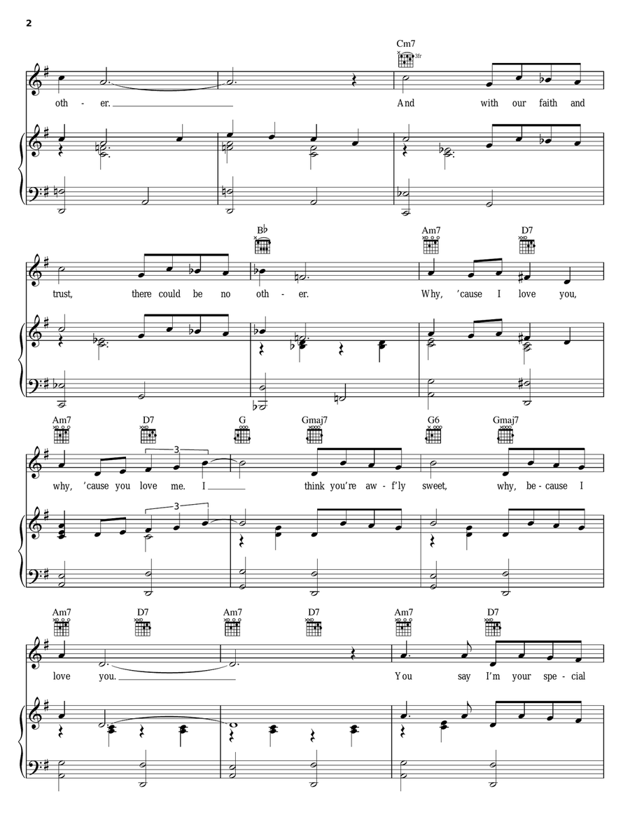 Why Piano, Vocal, Guitar scores gallery preview page 2