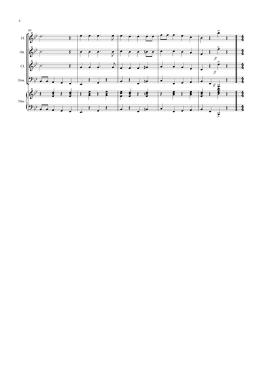 3 Jazzy Christmas Pieces for Wind Quartet Woodwind Quartet scores gallery preview page 4