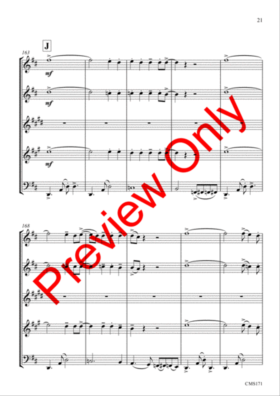 Queen Medley Fantasy Woodwind Quintet scores gallery preview page 24