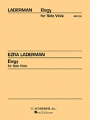 Book cover for Elegy for Solo Viola