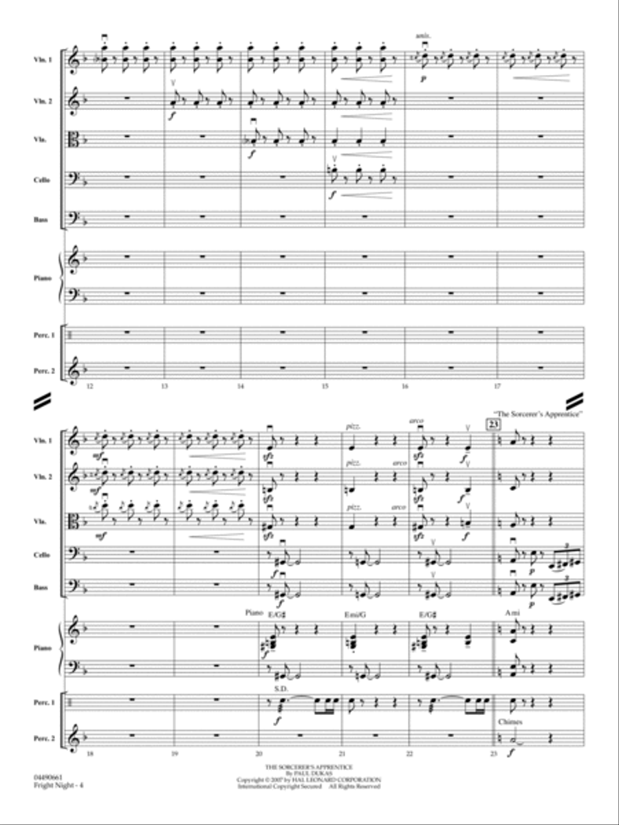 Fright Night (An Instant Concert For Halloween) - Full Score String Orchestra scores gallery preview page 4