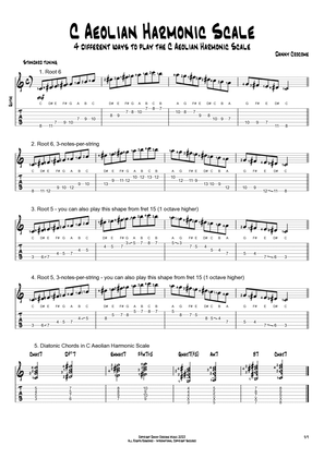 C Aeolian Harmonic Scale (4 Ways to Play)
