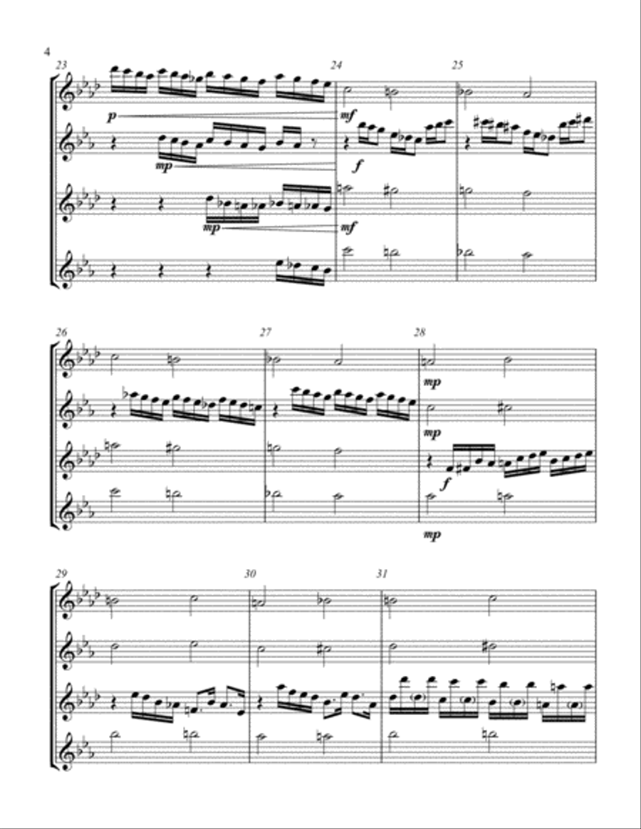 Family Saxaque Woodwind Quartet scores gallery preview page 4