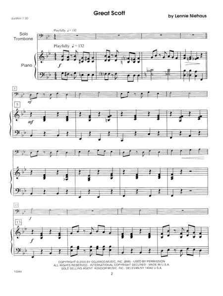 Kendor Recital Solos - Trombone - Piano Accompaniment