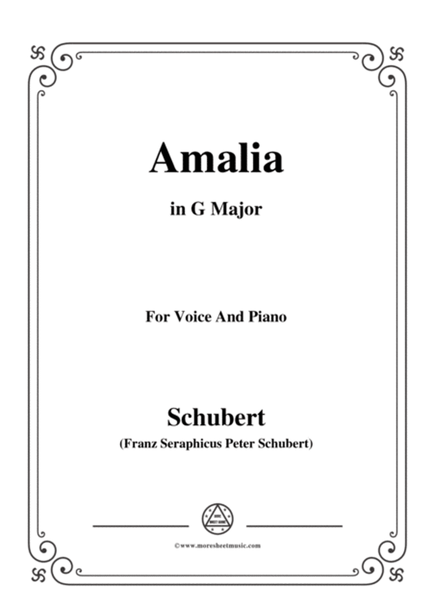Schubert-Amalia,Op.173 No.1,in G Major,for Voice&Piano image number null