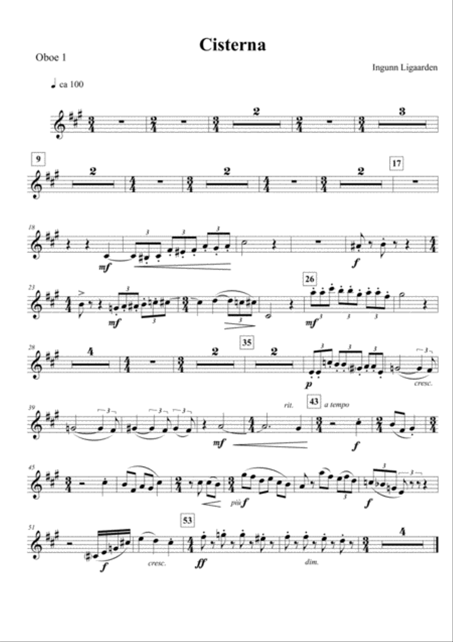 Cisterna - parts only Cisterna - parts only Chamber Orchestra scores gallery preview page 3