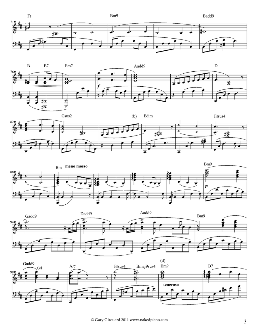 Sanctuary Piano Solo scores gallery preview page 3