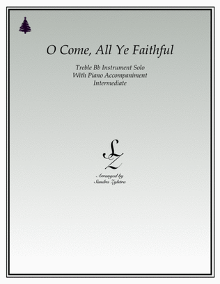 O Come, All Ye Faithful (treble Bb instrument solo)