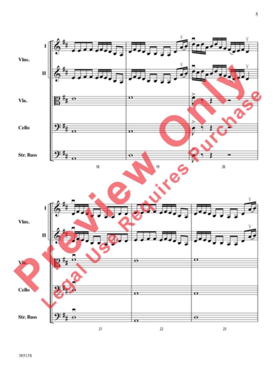 American Fiddle Triptych String Orchestra scores gallery preview page 6