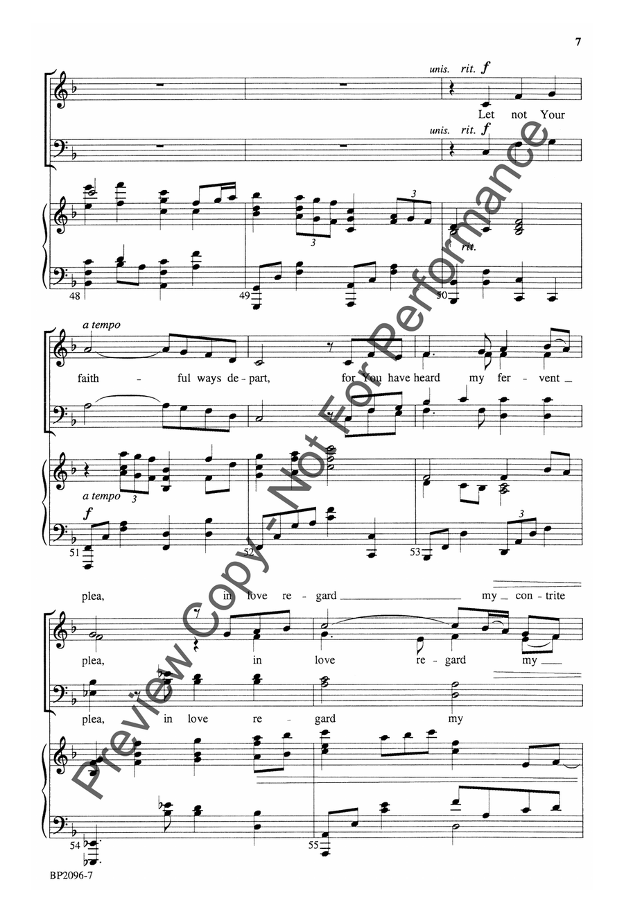 Prayer for Mercy Prayer for Mercy 4-Part scores gallery preview page 7
